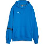 Blaue Puma Team Damenhoodies & Damenkapuzenpullover aus Fleece mit Kapuze Größe 3 XL 