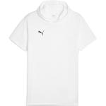 Weiße Kurzärmelige Puma Team Kapuzenshirts mit Basketball-Motiv aus Polyester mit Kapuze für Herren Größe 4 XL 