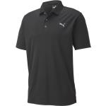 Schwarze Puma Golf Herrenpoloshirts & Herrenpolohemden aus Polyester 