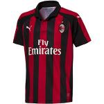 PUMA Jungen AC Milan Home Shirt Replica SS Kids with Sponsor Logo Trikot, Tango Red Black, 140