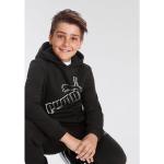 Schwarze Sportliche Langärmelige Puma Kinderhoodies & Kapuzenpullover für Kinder für Jungen 