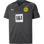 Reduzierte Schwarze Puma BVB Borussia Dortmund Trikots für Jungen - Auswärts 2021/22 