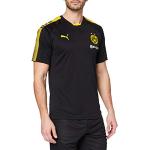 PUMA Kinder BVB Training Jersey with Sponsor Logo T-Shirt, Black-Cyber Yellow, 176