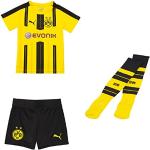 PUMA Kinder Set BVB Home Minikit with Sponsor Logo Babyset, Cyber Yellow-Black, 92