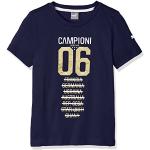 Marineblaue Puma Italia FIGC – Italienischer Fußballverband Kinder T-Shirts 
