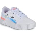 Reduzierte Weiße Puma Carina Low Sneaker aus Leder für Kinder Größe 29 