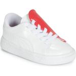 Reduzierte Weiße Puma Low Sneaker aus Leder für Kinder Größe 26 