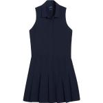 Marineblaue Ärmellose Puma Plisseekleider mit Reißverschluss aus Polyester für Damen 