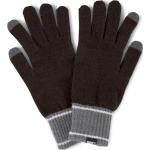 Herren Handschuhe Winter Strick Schwarz Grau M L XL