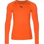 Reduzierte Orange Sportliche Langärmelige Puma Liga Katzen-Shirts mit Katzenmotiv für Herren Übergrößen 