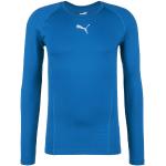 Reduzierte Blaue Sportliche Langärmelige Puma Liga XL Katzen-Shirts mit Katzenmotiv für Herren Größe XL 