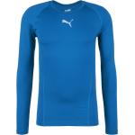 Reduzierte Blaue Sportliche Langärmelige Puma Liga Katzen-Shirts mit Katzenmotiv für Herren Größe XXL 