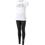 Reduzierte Weiße Puma Printed Shirts für Kinder & Druck-Shirts für Kinder aus Baumwolle für Mädchen Größe 152 