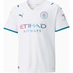 Weiße Puma Manchester City V-Ausschnitt Manchester City Trikots für Herren Größe S zum Fußballspielen - Auswärts 2021/22 