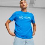 Reduzierte Blaue Puma Mercedes AMG Petronas Katzen-Shirts mit Katzenmotiv für Herren Größe XS 