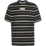 Reduzierte Schwarze Gestreifte Puma T-Shirts aus Baumwolle für Herren Größe S 