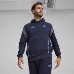 Blaue Langärmelige Puma Olympique Marseille Herrenhoodies & Herrenkapuzenpullover mit Kapuze Größe S 