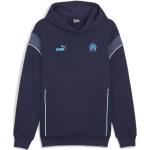 Reduzierte Marineblaue Langärmelige Puma Olympique Marseille Herrenhoodies & Herrenkapuzenpullover mit Kapuze Größe XXL 
