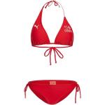 Rote Puma Neckholder-Bikinis ohne Verschluss aus Polyamid für Damen Größe XL 