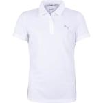 Weiße Kurzärmelige Puma Essentials Kurzarm-Poloshirts für Kinder aus Polyester für Mädchen 