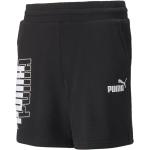 Reduzierte Schwarze Bestickte Elegante Puma High Waist Shorts für Damen Größe XXL 