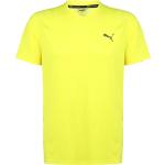 Gelbe Kurzärmelige Puma Yellow Rundhals-Ausschnitt T-Shirts für Herren Größe S 