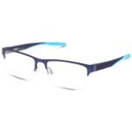 Blaue Puma Rechteckige Vollrand Brillen aus Metall für Herren 