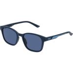 Blaue Puma Rechteckige Kunststoffsonnenbrillen für Herren 