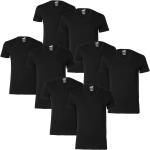 Schwarze Puma Basic V-Ausschnitt T-Shirts aus Baumwolle für Herren Größe S 2-teilig 