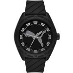 Reduzierte Schwarze Puma Kunststoffarmbanduhren mit Kunststoff-Uhrenglas für Herren 