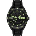 Reduzierte Schwarze Puma Kunststoffarmbanduhren mit Kunststoff-Uhrenglas für Herren 
