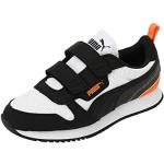 PUMA R78 V PS Sneaker, White Black-Vibrant Orange, 28 EU