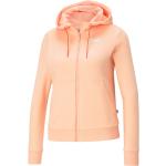 Reduzierte Pinke Puma Zip Hoodies & Sweatjacken aus Jersey mit Kapuze für Damen Größe S 