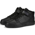 Schwarze Puma Rebound High Top Sneaker & Sneaker Boots mit Riemchen aus Leder Größe 41 für den für den Winter 