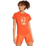 Orange Puma Print-Shirts aus Polyester für Damen Größe XL 