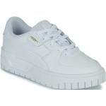 Reduzierte Weiße Puma Cali Dream Low Sneaker aus Leder für Damen Größe 38 mit Absatzhöhe 3cm bis 5cm 