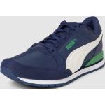 Marineblaue Puma Runner Low Sneaker mit Schnürsenkel aus Textil für Herren Größe 43 