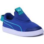 Blaue Puma Courtflex Slip-on Sneaker ohne Verschluss für Kinder 