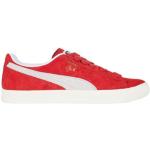 Rote Puma Low Sneaker mit Schnürsenkel aus Veloursleder Gefüttert für Damen Größe 42,5 für den für den Winter 