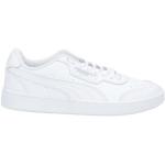 Weiße Puma Low Sneaker mit Schnürsenkel aus Leder für Herren Größe 46 