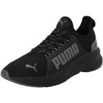 Schwarze Puma Softride Slip-on Sneaker ohne Verschluss für Herren Größe 45 