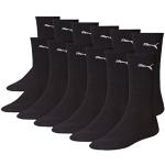 PUMA Unisex Crew Tennissocken Sportsocken Socken für Damen Herren 6 Paar, Farbe:200 - black, Socken & Strümpfe:47-49