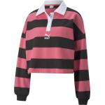 Pinke Bestickte Langärmelige Puma Damenpoloshirts & Damenpolohemden aus Baumwolle Größe XS 