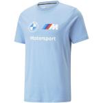 Blaue Oversize Kurzärmelige Puma BMW BMW Merchandise T-Shirts aus Baumwolle für Herren Größe XS für den für den Sommer 