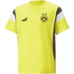 Gelbe Kurzärmelige Puma BVB Kinder T-Shirts aus Baumwolle Größe 164 