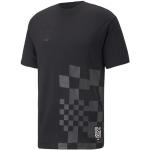 Schwarze Kurzärmelige Puma BVB T-Shirts aus Baumwolle für Herren Größe M 