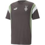 Grüne Kurzärmelige Puma Green Borussia Mönchengladbach T-Shirts aus Baumwolle für Herren Größe XS 