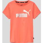 Reduzierte Korallenrote Unifarbene Puma Kinder T-Shirts aus Baumwolle für Mädchen Größe 164 