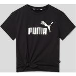 Schwarze Puma Kinder T-Shirts aus Baumwolle für Mädchen Größe 140 