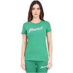 Reduzierte Grüne Puma Green T-Shirts aus Baumwolle für Damen Größe S für den für den Frühling 